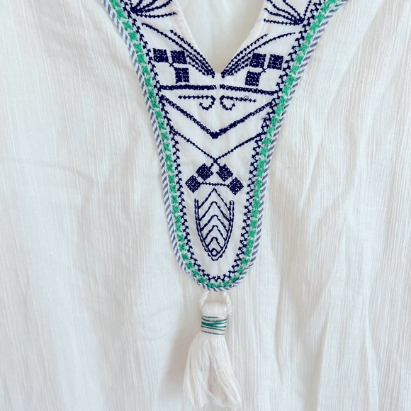 Flannel by Anthropologie Talara Drop-Waist Gauzy Boho Dress Size 1 (Small) - Picture 9 of 12